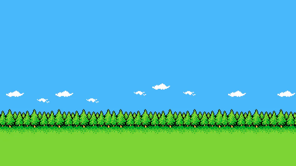 Wallpaper Retro forest 1024x576